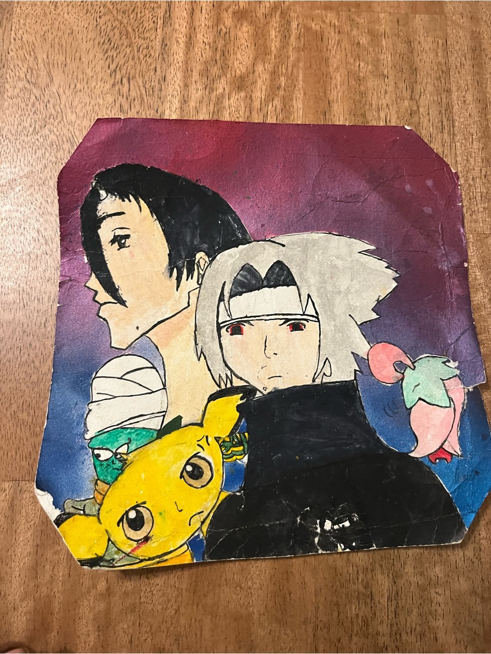 Anime Character Collage Print - Multicolor